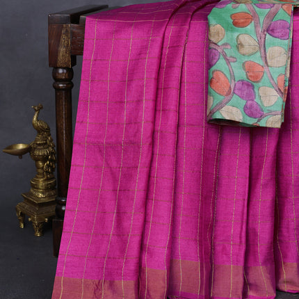 Collection image for: Tussar Silk with zari checks