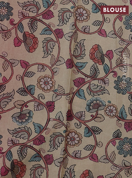 Kota saree pink with kalamkari applique work