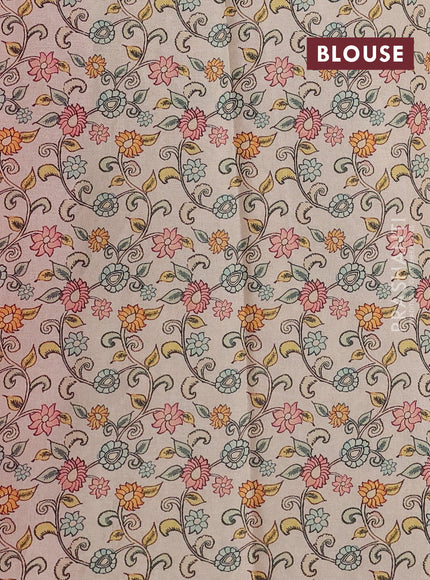 Kota saree pink with kalamkari applique work