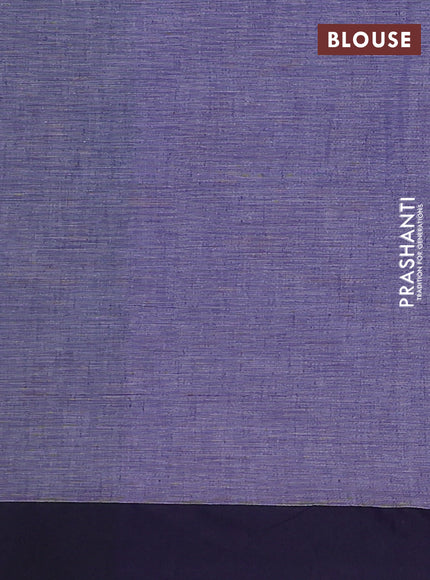 Bengal soft cotton saree pastel pink and navy blue with butta weaves and simple border