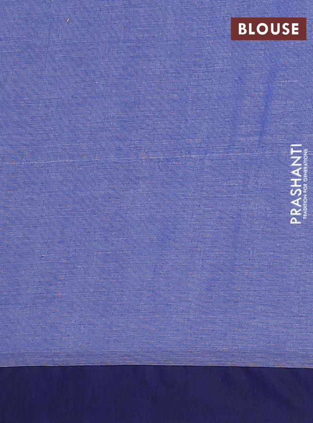 Bengal soft cotton saree teal blue and blue with allover weaves and simple border