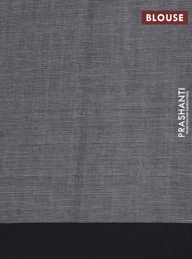 Bengal soft cotton saree dark mustard and grey with allover weaves and simple border