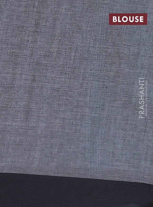 Bengal soft cotton saree pastel green and grey with allover weaves and simple border