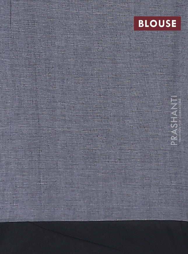 Bengal soft cotton saree maroon and black with allover weaves and simple border