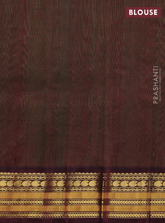 Kuppadam silk cotton saree light green and maroon with zari woven buttas and zari woven border