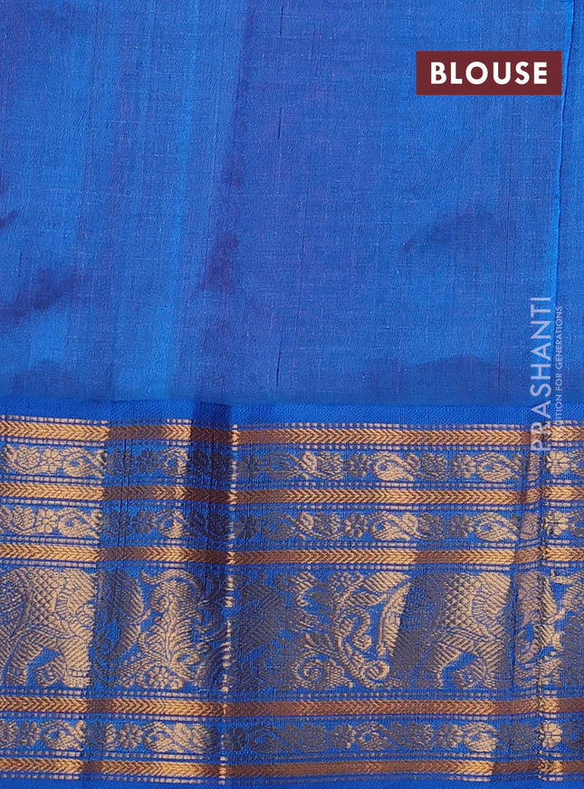 Kuppadam silk cotton saree light pink and cs blue with allover zari checked pattern and long zari woven border