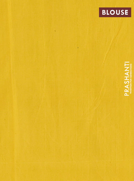 Ikat cotton saree sap green and yellow with allover ikat weaves and simple border