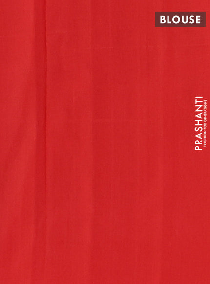 Ikat cotton saree black and red with allover ikat weaves and simple border
