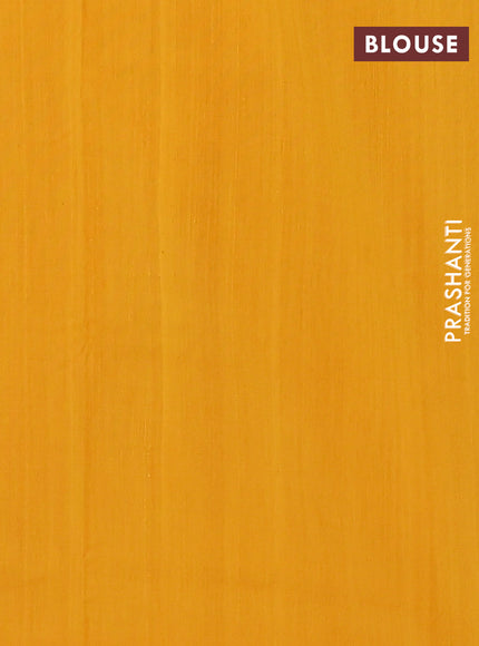 Ikat cotton saree grey and mustard yellow with allover ikat weaves and ikat woven border
