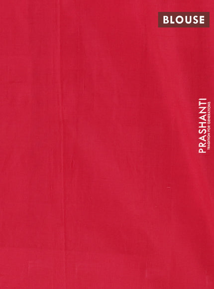 Ikat cotton saree grey and pink with allover ikat weaves and simple border