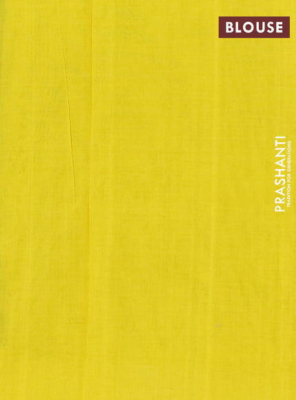 Ikat cotton saree black and yellow with allover ikat weaves and simple border