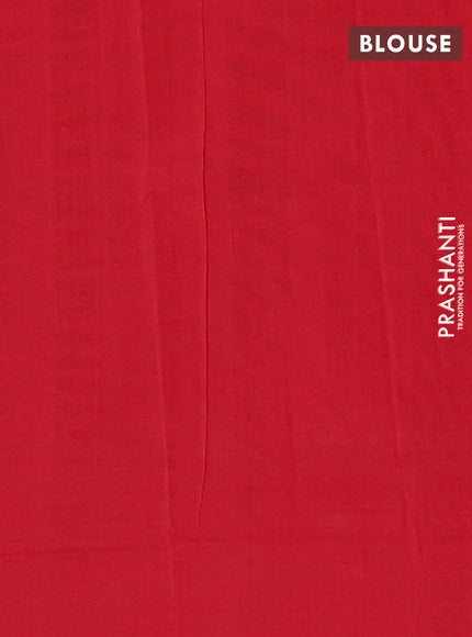 Ikat cotton saree black and red with allover ikat weaves and ikat border