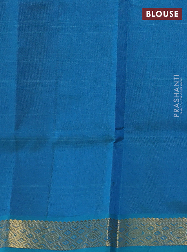 Silk cotton saree coffee brown and dual shade of teal blue with plain body and zari woven border