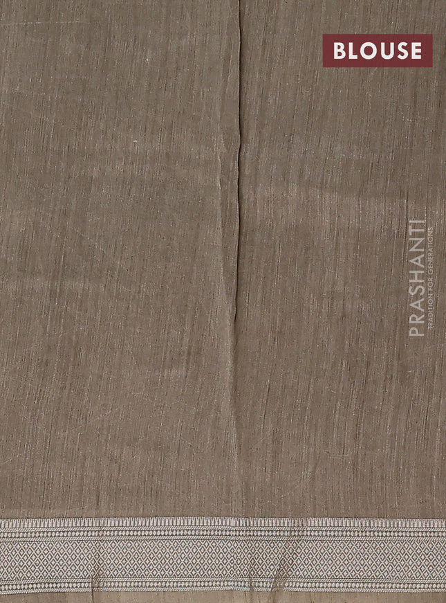 Chanderi silk cotton saree maroon and pastel green with allover paisley prints and woven border