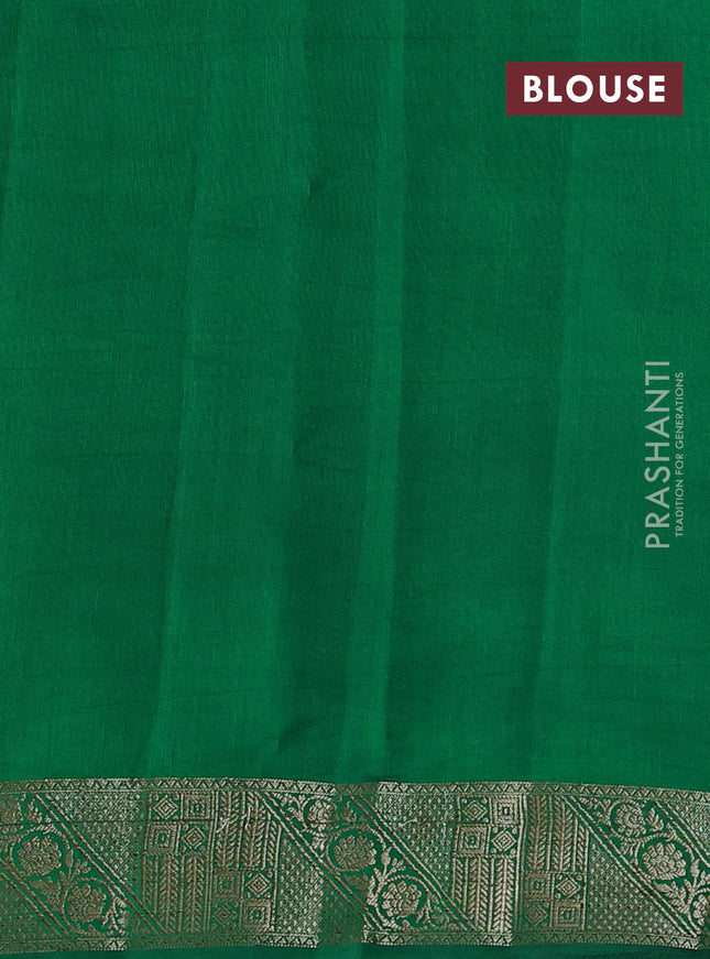 Chiniya silk saree wine shade and green with allover thread & zari weaves and woven border