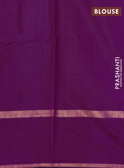 Pure dupion silk saree magenta pink with zari woven buttas and zari woven border