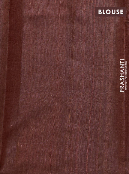 Pure dupion silk saree dark mustard with plain body and zari woven border
