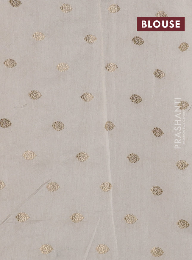 Pure organza silk saree off white with allover zari stripe pattern & zardosi work and zari woven piping border