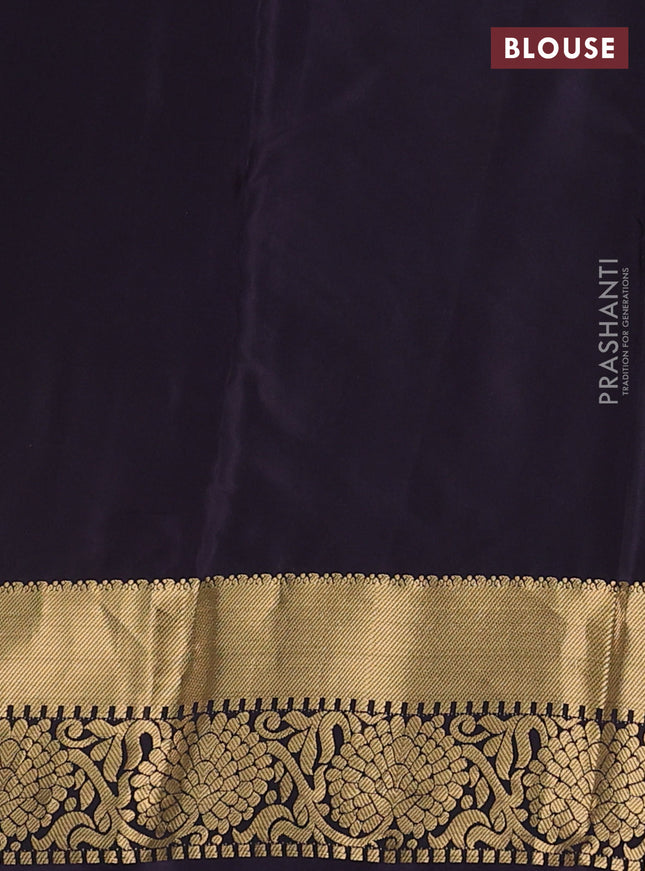 Kanchipuram silk saree mehendi green and wine shade with allover zari woven buttas and zari woven border