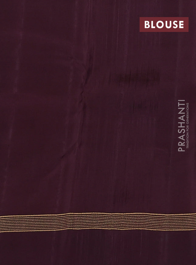 Kanchipuram silk saree bottle green and coffee brown with allover zari weaves and zari woven simple border