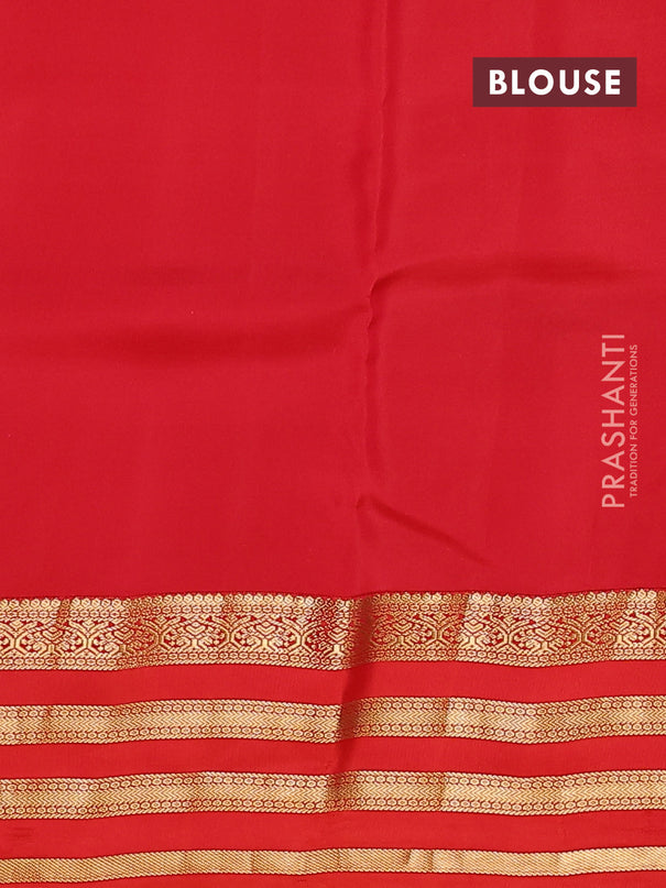 Kanchipuram silk saree green and orange with zari woven buttas and zari woven korvai border
