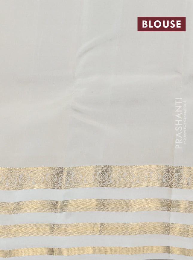 Kanchipuram silk saree maroon and cream with allover zari weaves & buttas and zari woven korvai border