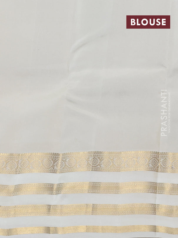 Kanchipuram silk saree maroon and cream with allover zari weaves & buttas and zari woven korvai border