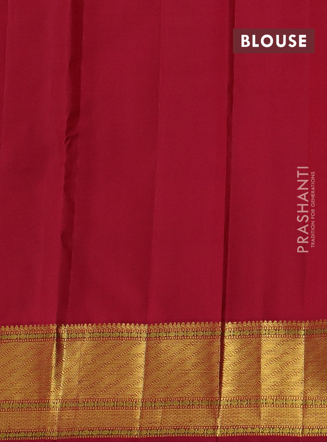 Pure kanchipuram silk saree maroon with allover annam zari woven buttas and zari woven border