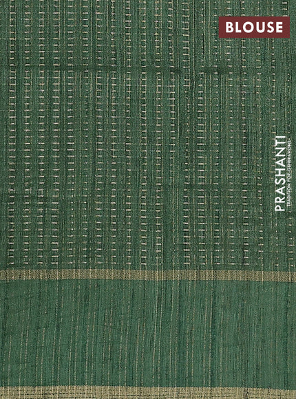 Semi matka saree light green with allover zari weaves and rettapet zari woven border