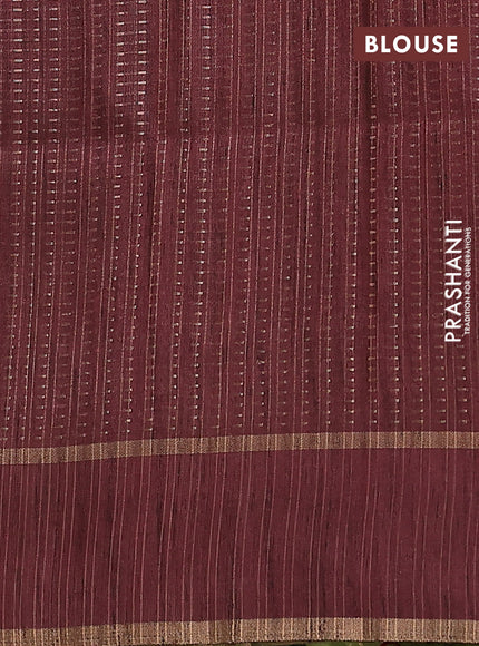 Semi matka saree maroon with allover zari weaves and rettapet zari woven border