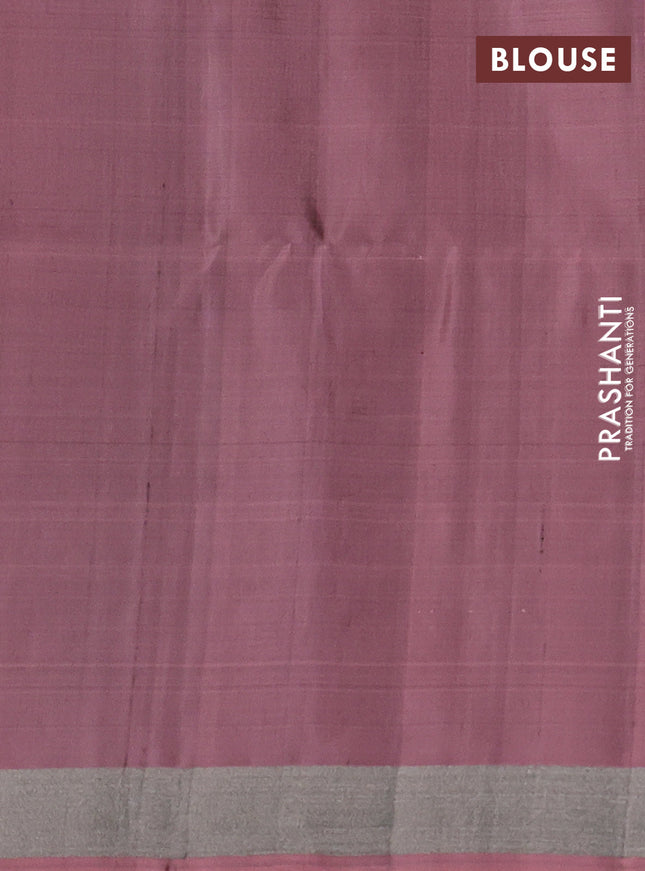 Pure soft silk saree coffee brown and peach shade with zari woven brocade weaves and zari woven simple border