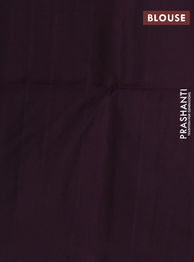 Pure soft silk saree wine shade with pichwai zari woven buttas In borderless style