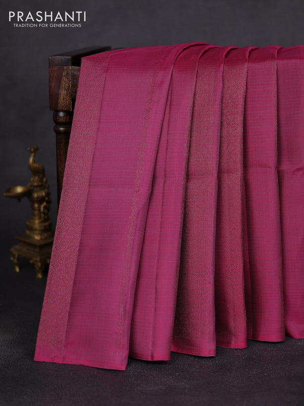 Pure soft silk saree pink shade and black with allover thread & zari weaves In borderless style