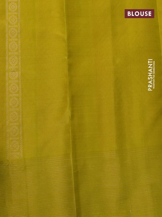 Pure soft silk saree light pink and yellow with allover zari woven brocade weaves and zari woven border
