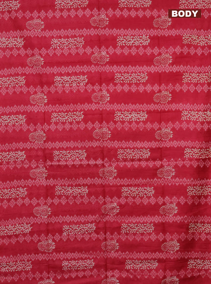 Semi bamboo saree pink shade and maroon shade with allover thread weaves & prints in borderless style