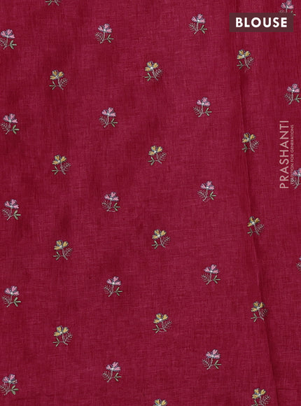 Pink Semi Tussar Saree - Embroidery