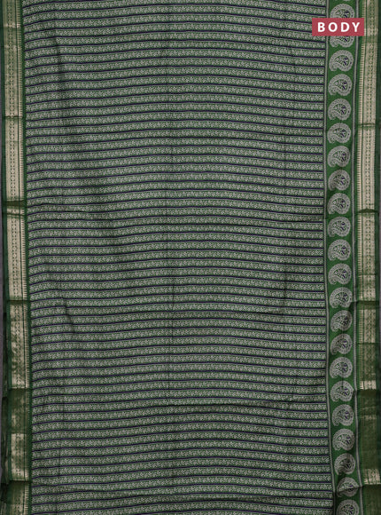 Green Semi Maheshwari Cotton Saree