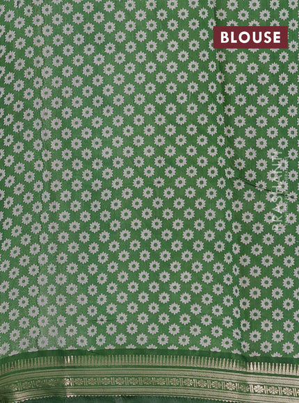 Green Semi Maheshwari Cotton Saree