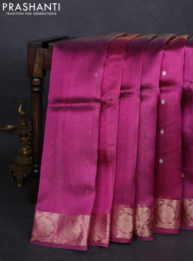 Purple Banarasi Tissue Silk Saree