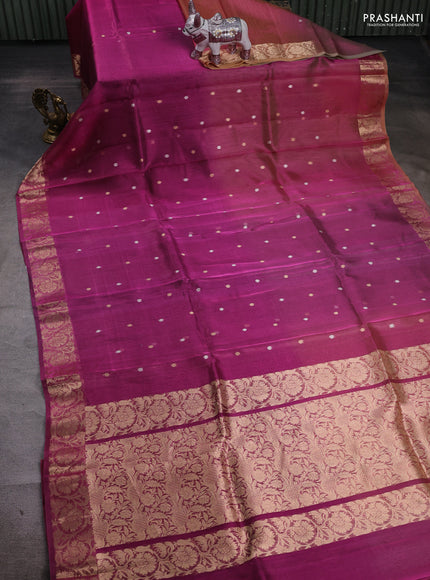 Purple Banarasi Tissue Silk Saree