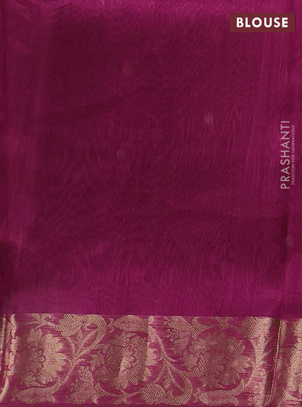 Purple Banarasi Tissue Silk Saree