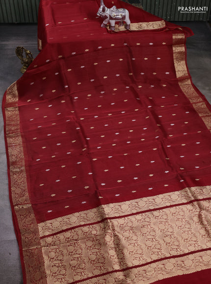 Red Banarasi Tissue Silk Saree