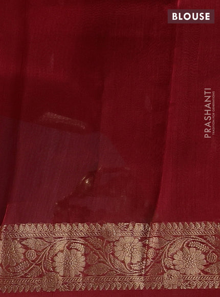 Red Banarasi Tissue Silk Saree