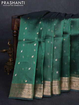 Green Banarasi Tissue Silk Saree