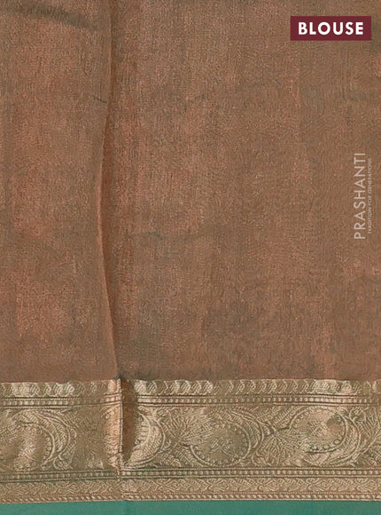 Green Banarasi Tissue Silk Saree - Ombre