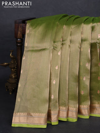 Green Banarasi Tissue Silk Saree