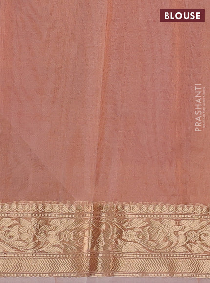 Pink & Yellow Banarasi Tissue Silk Saree