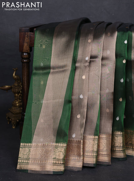 Green & Gold Banarasi Tissue Silk Saree
