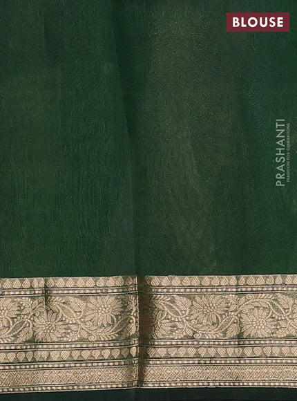 Green & Gold Banarasi Tissue Silk Saree