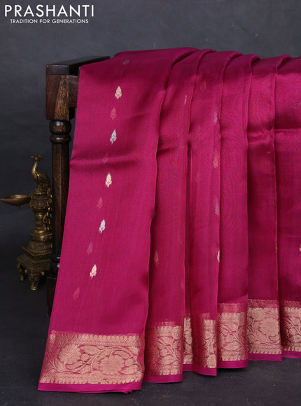 Pink Banarasi Tissue Silk Saree
